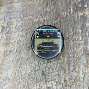 Vintage Motorvatin Route 66 Button Pin - Collectible